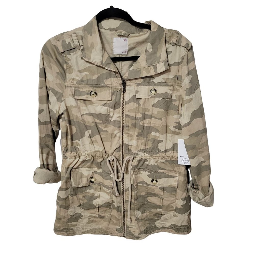 NWT So Khaki Camo Utility Jacket with Pockets Size Medium 1065